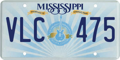 MS license plate VLC475