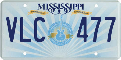 MS license plate VLC477