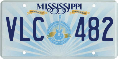 MS license plate VLC482