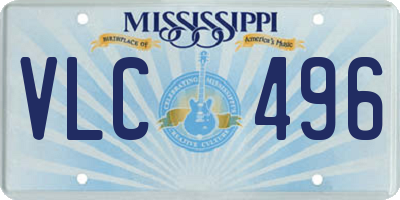 MS license plate VLC496