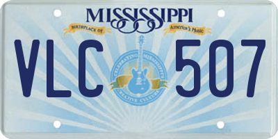 MS license plate VLC507