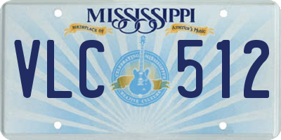 MS license plate VLC512