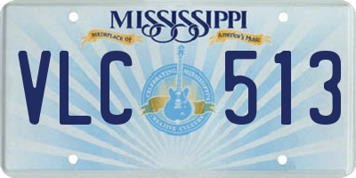 MS license plate VLC513