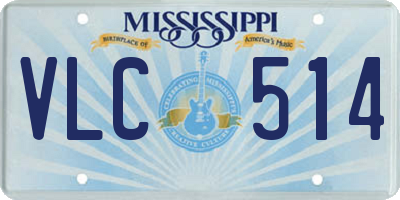 MS license plate VLC514