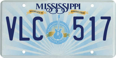 MS license plate VLC517