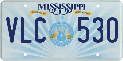 MS license plate VLC530