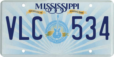 MS license plate VLC534