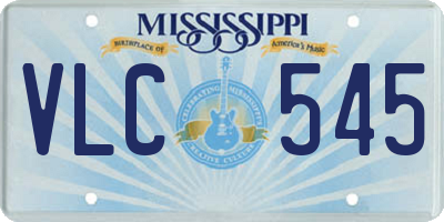 MS license plate VLC545