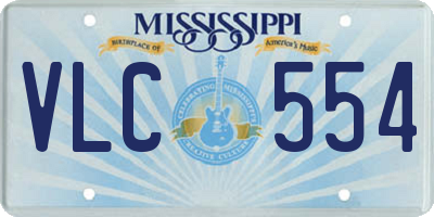 MS license plate VLC554