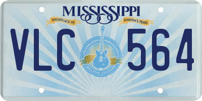 MS license plate VLC564