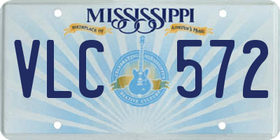 MS license plate VLC572