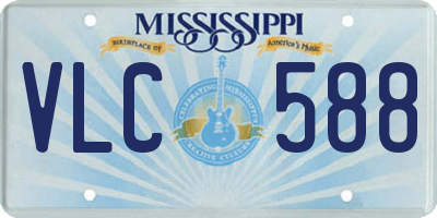 MS license plate VLC588