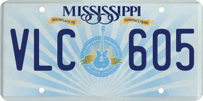 MS license plate VLC605