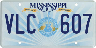 MS license plate VLC607