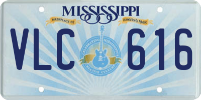 MS license plate VLC616