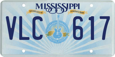 MS license plate VLC617