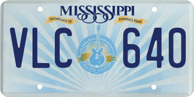 MS license plate VLC640