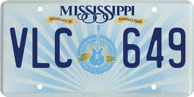 MS license plate VLC649
