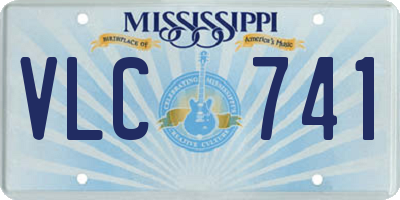 MS license plate VLC741