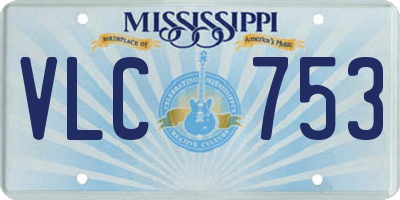 MS license plate VLC753