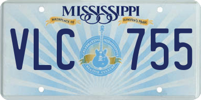 MS license plate VLC755