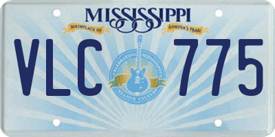 MS license plate VLC775