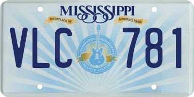 MS license plate VLC781