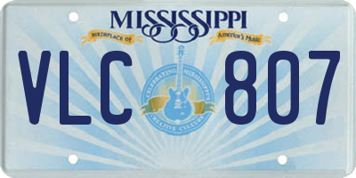 MS license plate VLC807