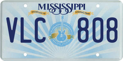 MS license plate VLC808