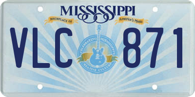 MS license plate VLC871