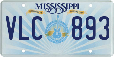 MS license plate VLC893