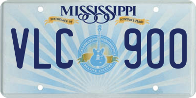 MS license plate VLC900