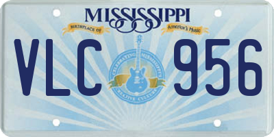 MS license plate VLC956