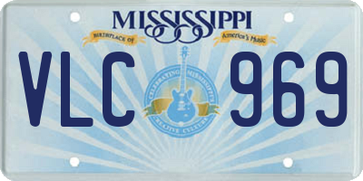 MS license plate VLC969