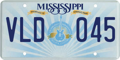 MS license plate VLD045