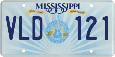 MS license plate VLD121