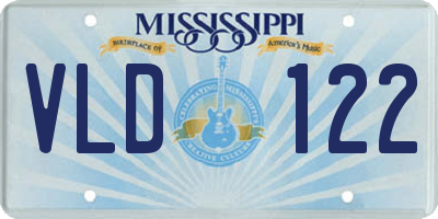 MS license plate VLD122