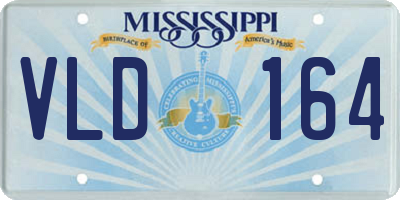 MS license plate VLD164