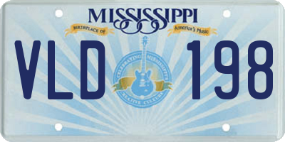 MS license plate VLD198