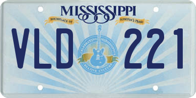 MS license plate VLD221