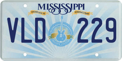 MS license plate VLD229