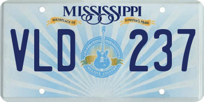 MS license plate VLD237