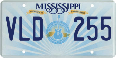MS license plate VLD255
