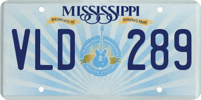 MS license plate VLD289
