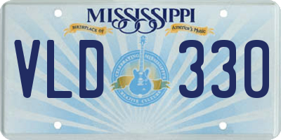 MS license plate VLD330