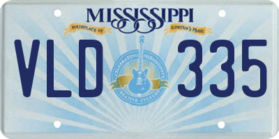 MS license plate VLD335