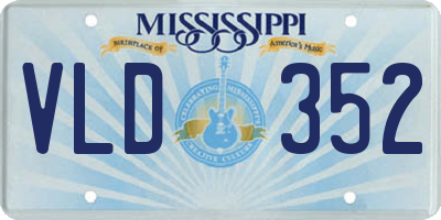 MS license plate VLD352