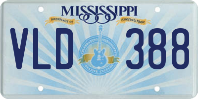 MS license plate VLD388