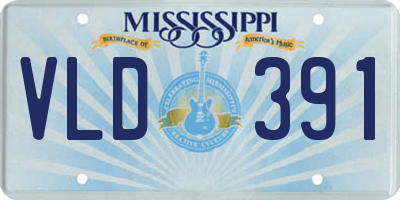 MS license plate VLD391