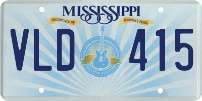 MS license plate VLD415